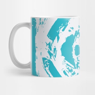 Turquoise Summer Batik Flower Mug